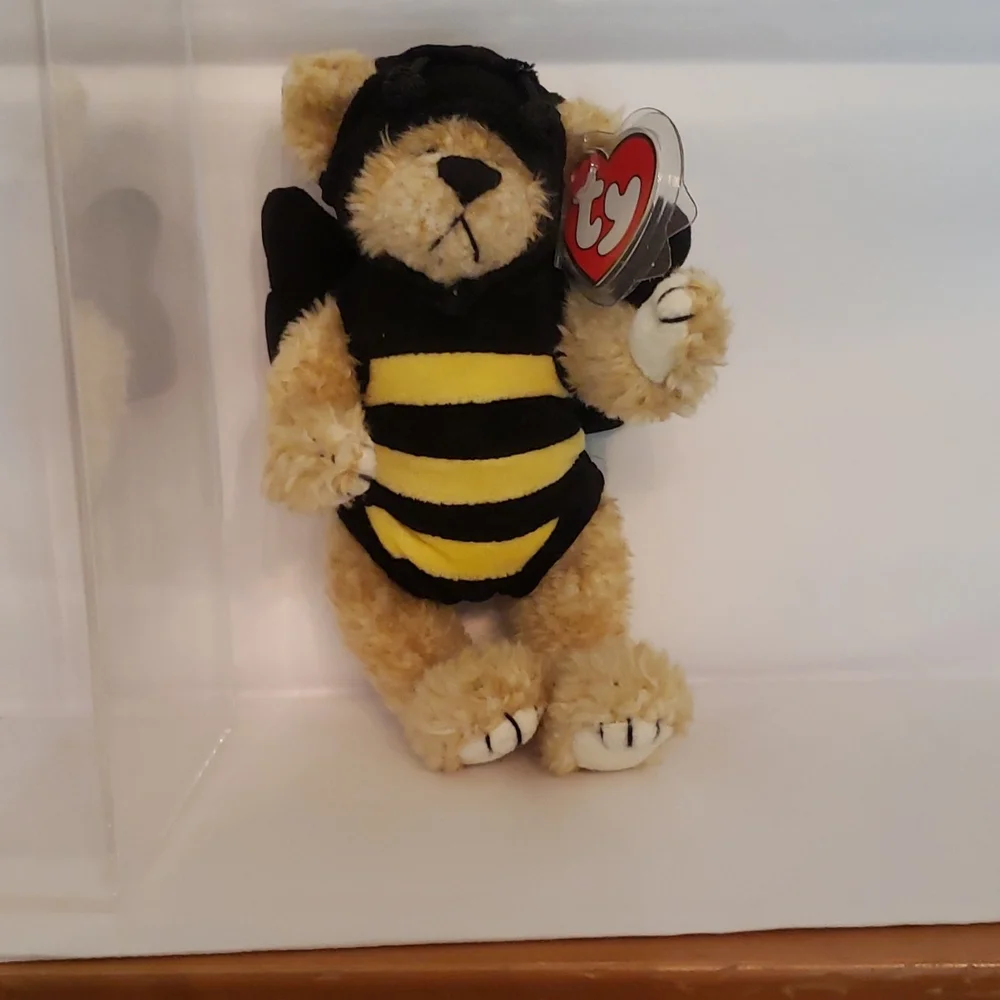 🔥2 / $20🔥BEE BEAR "BEEZEE" WITH DISPLAY CASE - Picture 3 of 5